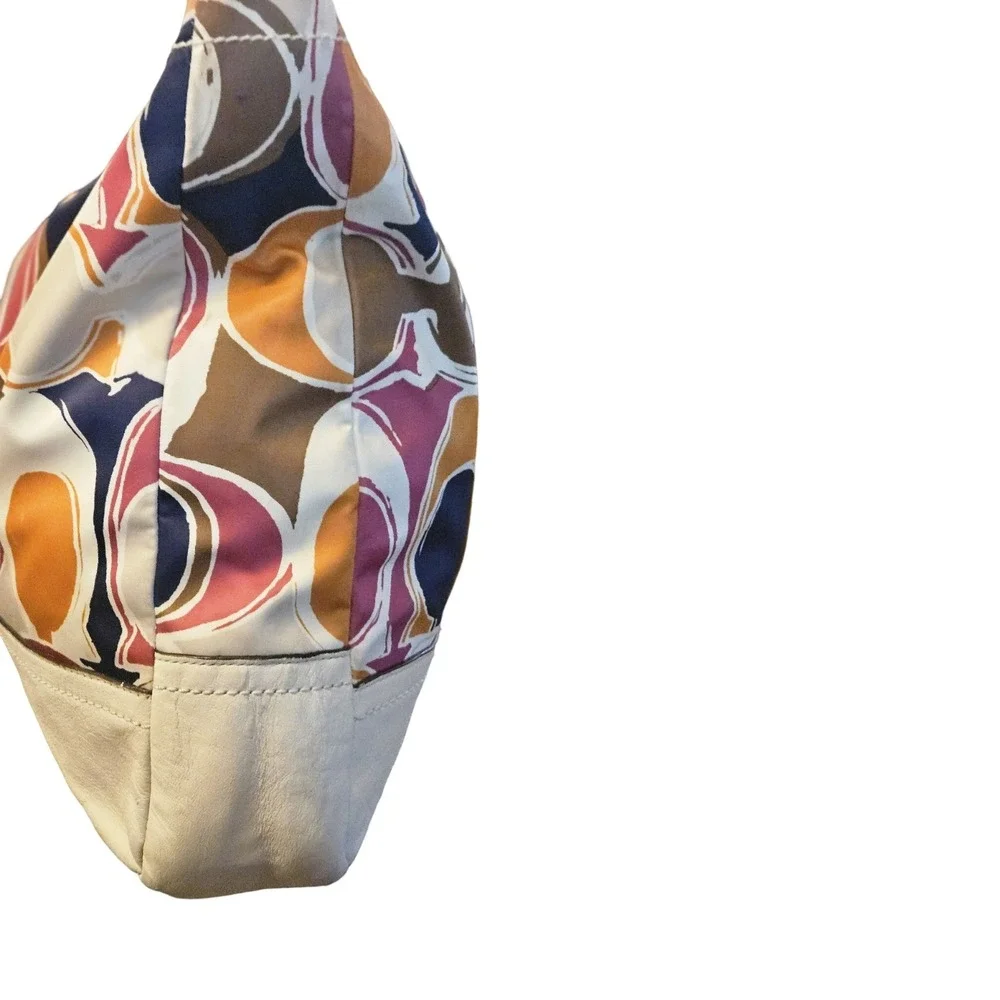 Coach Park Hand Drawn Scarf Print Hobo Shoulder Bag (Style F23282)